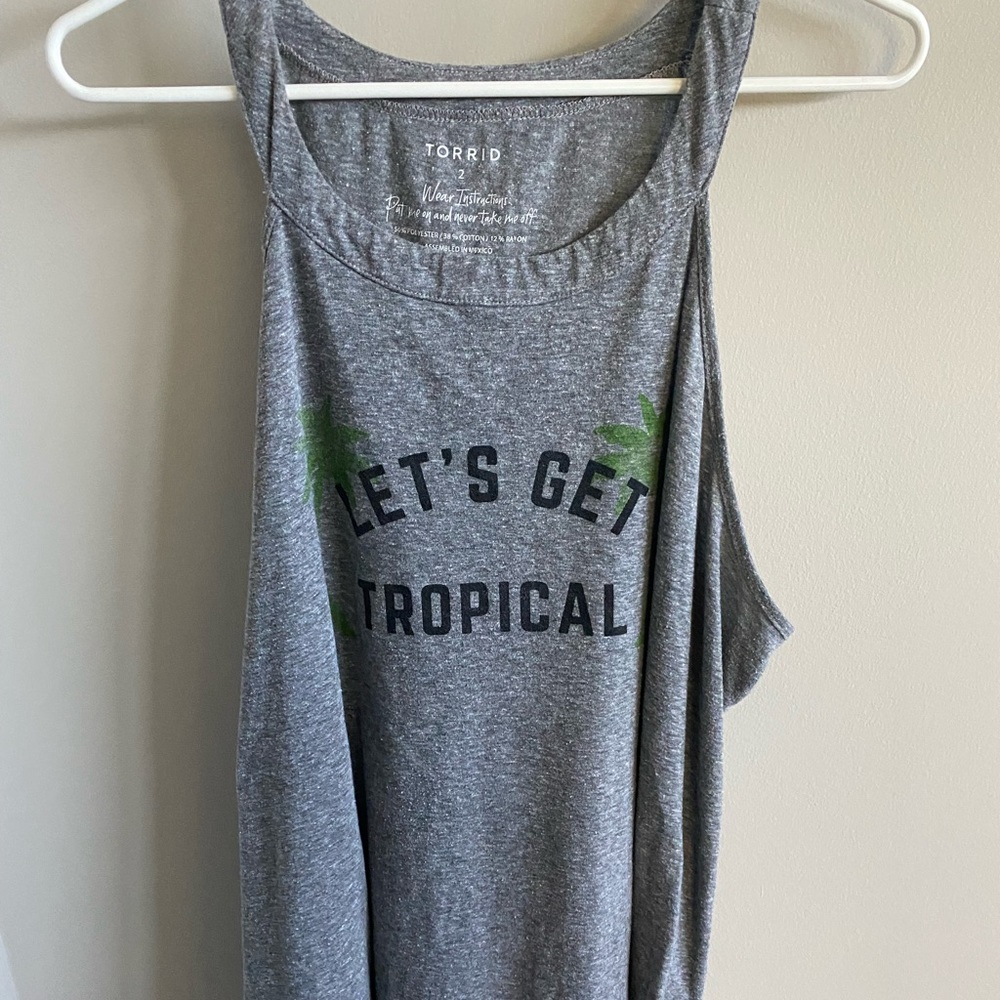 Tropical Graphic Halter Tee - Torrid Sz 2